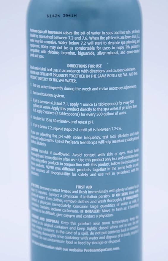 ProTeam Spa pH Increaser for Hot Tub - pH Up Hot Tub pH Increaser - with SplashWiz Hot Tub Chemicals Care Guide e-Book - Made in USA (1 lb) (2 Pack) SplashWiz%E2%84%A2