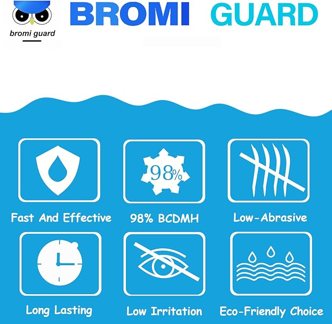 【1 Inch 5.5 Lbs】 Bromine Tablets for Spa Hot Tub Chemical Tabs Brominating Tablets Spa Hot Tub Chemical Sanitizer BROMIGUARD