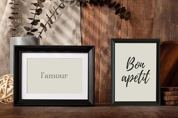 KTKDE 12x16 Picture Frame Set of 5,Black Wooded Shatter Resistant Glass, Vertical & Horizontal Wall Hanging for Wall Display,Studio Gallery Photo Frame for Photos, Posters & Art Prints KTKDE