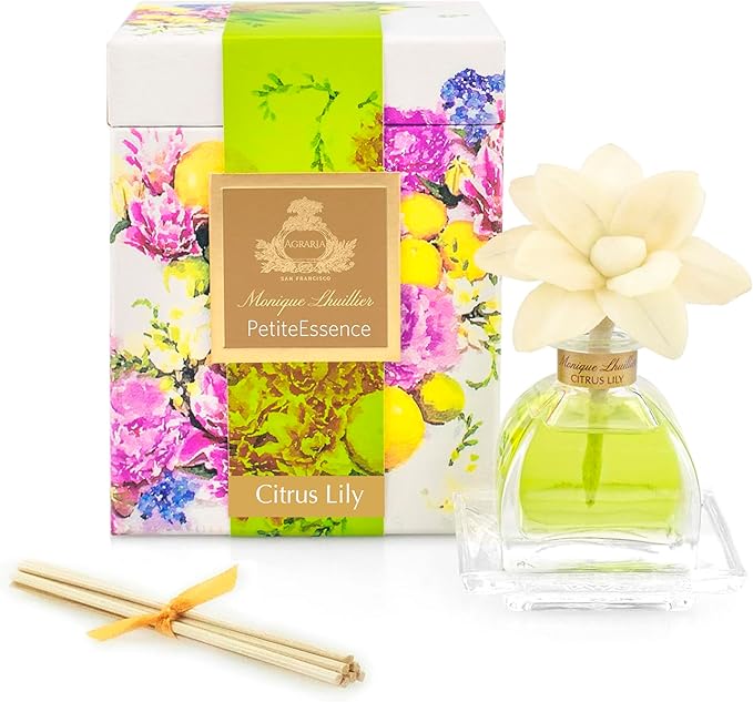 AGRARIA PetiteEssence Flower and Reed Diffuser Set, Handcrafted Sola Flower Botanical Home Fragrance, Scented Oil Diffuser Gift Set for All Occasions AgrariaHome