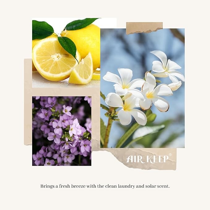 Airkeep Reed Diffuser Set,3.38 fl oz (100 ml) - Clean Linen Oil Diffusers with 8 Reed Sticks,Home Fragrance Reed Diffuser for Bathroom Shelf Decor Airkeep