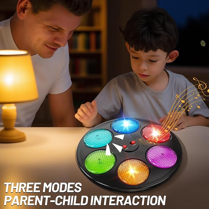 Handheld Light Up Electronic Memory Game for Kids Boys Girls Interactive Sound Car Travel Road Trip Toys Birthday Gifts for Ages 3-12 4-8 6-8 8-12 with Solo Multiplayer (Black) Kick Boosters