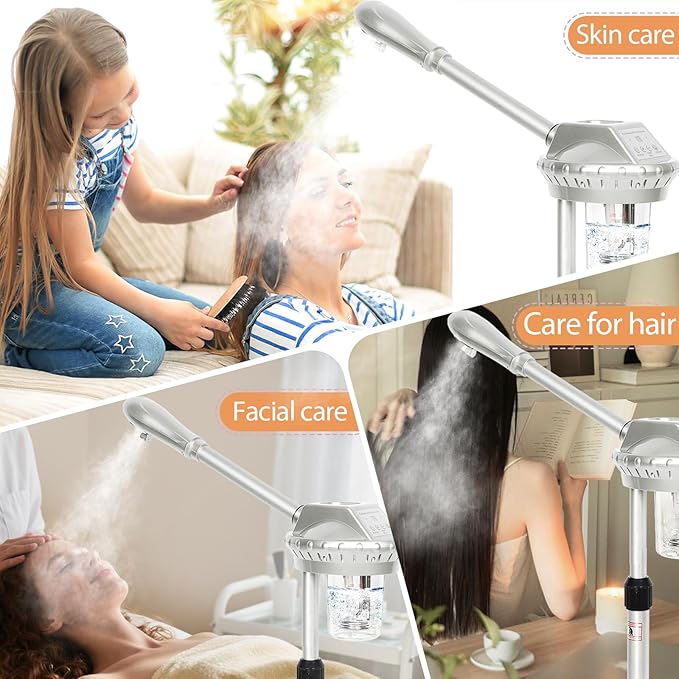 Professional Facial Steamer for Estheticians Face Steamr on Wheels with Hot Mist & Timer Function Suitable for Home Use or Beauty Spa Deep Cleansing and Hydration SalonSe%C3%B1or