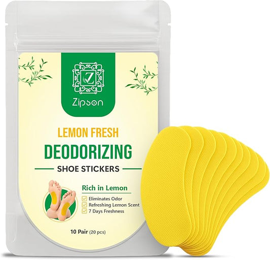Natural Shoe Deodorant Stickers Odor Remover Patches for Shoes & Slippers, Long-Lasting Fresh Scent, Eliminates Bad Smell, Easy to Use – 20 Count Pack