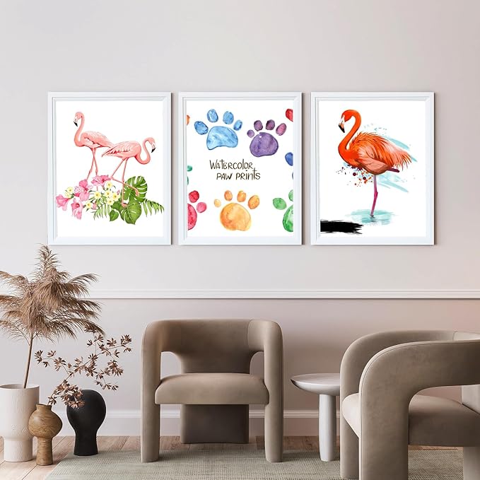 KTKDE 10x12 Picture Frame Set of 5,White Wooded Shatter Resistant Glass, Vertical & Horizontal Wall Hanging for Wall or Tapletop Display,Studio Gallery Photo Frame for Photos, Posters & Art Prints KTKDE