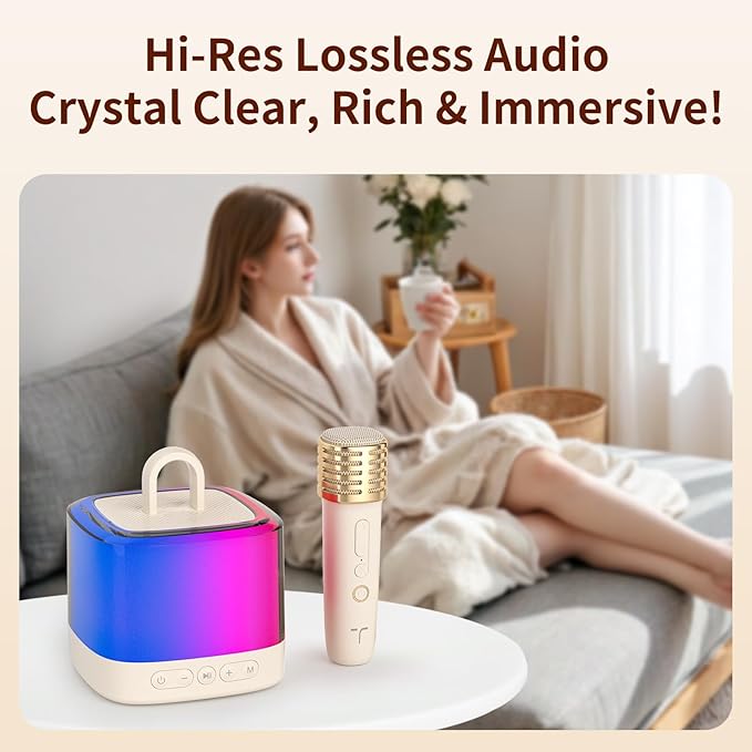 Mini Karaoke MachineKids & Adults with 2 Wireless Mics, for 4-12 +Years Old Girl Boy, Led Portable Bluetooth Speaker, Karaoke PA System for Family Gatherings DRSYXCSAboutUsIntroduction