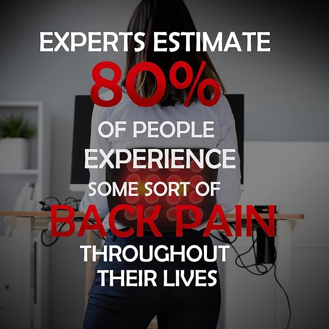 UTK Vibrating Far Infrared Heating Pad for Back Pain Relief, Hot to 159℉, Lower Back Massager Gift for Women Men, FSA-HSA Eligible, 3 Vibration, 16 Timers Auto-Off, 20 Jades, 35-55" Adjustable Size UTK