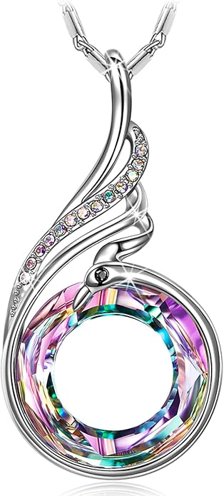 Kate Lynn "Rise From the Ashes Phoenix Necklace Made with Crystals from Austria, 18"+2" Necklace, Packaged with Jewelry Box, Birthday Gift for Women, Symbol of Luck and Renewal KateLynn