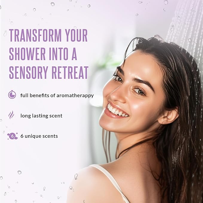 Shower Steamers Aromatherapy GOSSBY 6 Pack - Gifts for Women, Birthday Gifts for Her, Home Spa, Shower Bombs, Self Care, Relaxation, Lavender Essential Oil, Teen Girl Gifts - Serene Essence Style Gossby