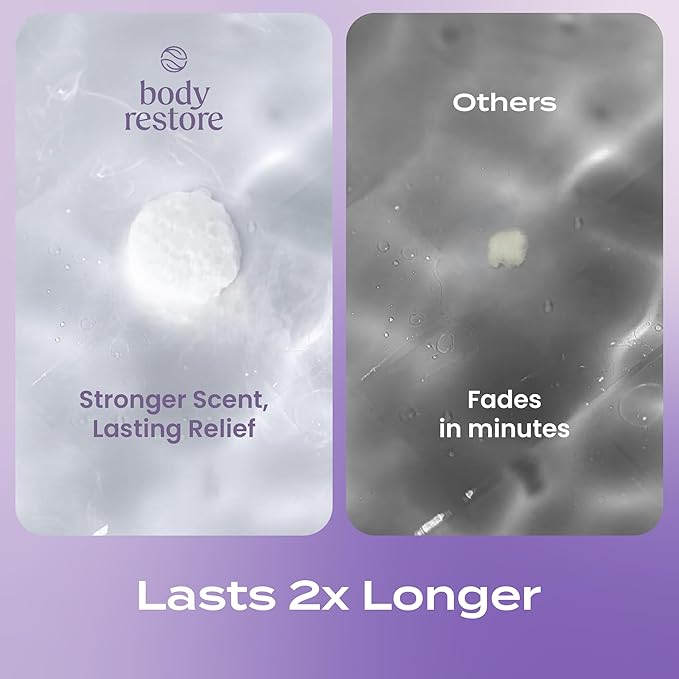 Body Restore Shower Steamers Aromatherapy 15 Pack - Christmas Stocking Stuffers, Birthday Gifts for Women, White Elephant, Relaxation, Self Care for Men - Lavender BodyRestore