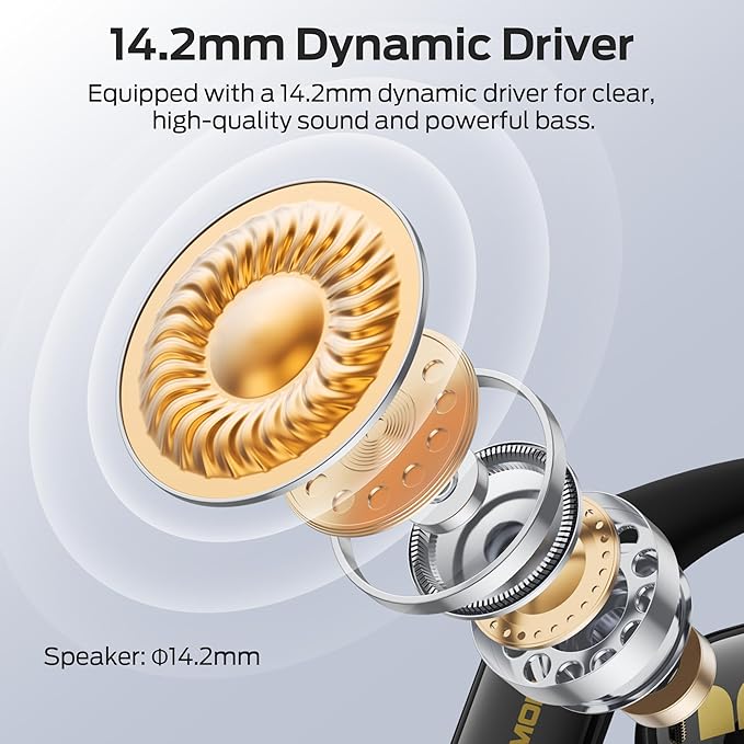 Monster Open Ear AC326 Headphones, Bluetooth 6.0 Wireless Earbuds with Dual-Mic Clear Calls, Air Conduction Headphones with Ear Hooks, Spatial Audio, Snug Fit, 35H Playtime, IPX5 for Sports, Black Monster