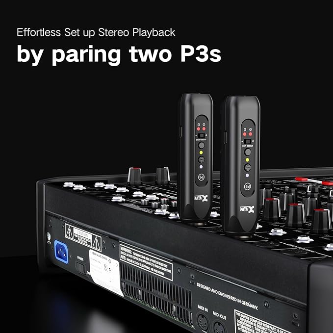 Xvive P3D XLR Bluetooth Receiver, Stereo Sound Bluetooth Adapter for Speakers, PA Systems, Mixers, DJ Equipment Xvive