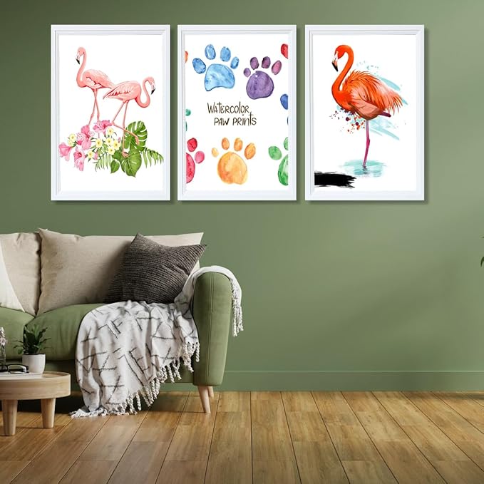 KTKDE 11x14 Picture Frame Set of 5,White Wooded Shatter Resistant Glass, Vertical & Horizontal Wall Hanging for Wall Display,Studio Gallery Photo Frame for Photos, Posters & Art Prints KTKDE