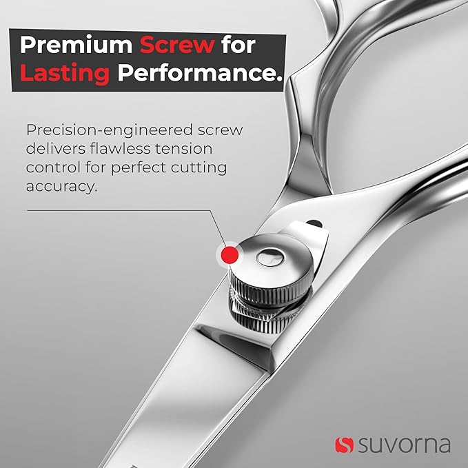 Suvorna Hair Scissors Professional - Barber Shears for Hair Cutting - Extremely Sharp Razor Edge Hair Cutting Scissors to Cut Hair - 6.5" Japanese Stainless Steel Hair Shears for Women and Men Suvorna-beautifuleveryday