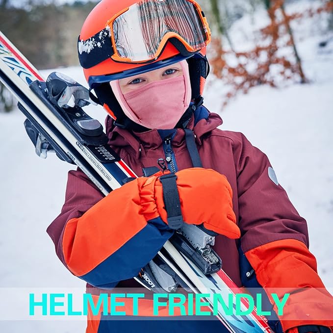 GoxRunx Kids Balaclava Ski Mask,Fleece Face Mask Neck Warmer for Boys Girls,Windproof Face Cover for Cold Weather GoxRunx