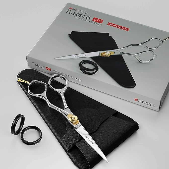 Suvorna Hair Cutting Scissors for Professionals, Barbers - Hair Shears for Cutting, Trimming, Grooming, Precision - Extremely Sharp Razor Edge - Made With 6.5" Japanese Stainless Steel for Men, Women. Suvorna-beautifuleveryday