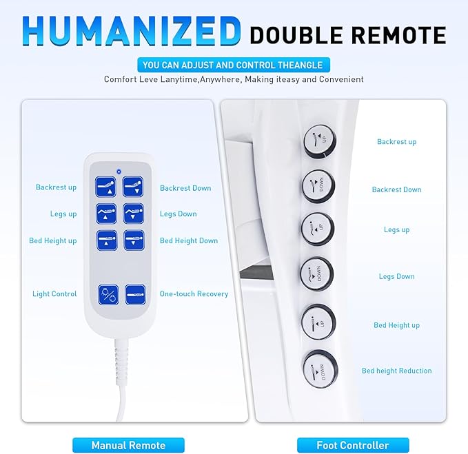 Stationary Massage Table with Memory Foam, Massage TattooTable with Adjustable Height, Facial Bed for Esthetician, PU Leather for Physical Therapy & Spa (Metal/ 3 Molds-White, 44.7''L x 22''W) Kick Boosters