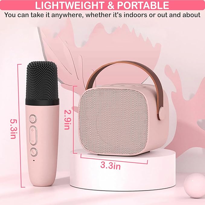 Mini Karaoke Machine for Kids & Adult, 4-12 Years Old Girls Christmas Birthday Gift for Boys, Karaoke Toys Gifts for Girls Ages 4, 5, 6, 7, 8, 9, 10, 12 +Year Old Birthday Party Darkant
