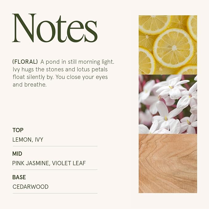 LA JOLIE MUSE Jasmin du Lotus Candle - Ivy, Jasmine, Cedarwood | 12 oz Large 2-Wick Soy Wax Candle | 60 Hours Clean Burn | Floral Scented Candle | Gift-Ready for Hosts & Gatherings LaJol%C3%ADeMuse