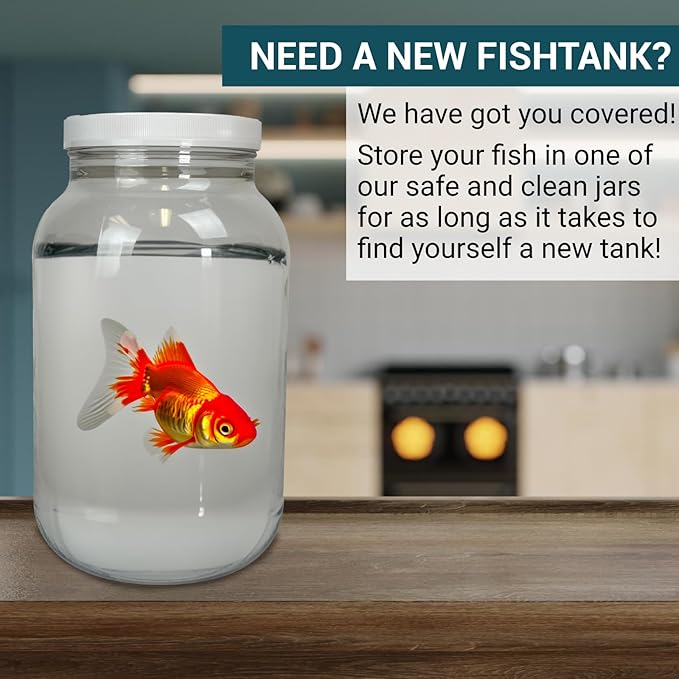 1 Gallon Large Plastic Jar with Lid (1 Pack) - Food Safe & Air Tight - Clear Storage Gallon Container with Lid - Wide Mouth Food Storage Containers - Large Candy Jar for Kitchen & Pantry Organization BillyBuckskinHomeandBeauty