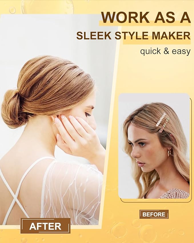 Slick Back Hair Brush & Styling Cream, Non-greasy Hair Smoothing Cream for Women, Kids Slick Back, Versatile Styling Products for Various Textures and Styles, Bun Maker for Flyaways SamnyteSNTE