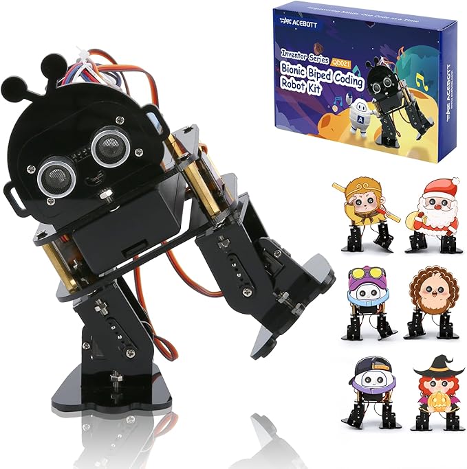 ACEBOTT Robotics for Kids Ages 12-16，Bionic Biped Robot Kit for Arduino ESP32, STEM Science Kits, Cool Engineering Building Toys, Science Coding Kit for 12+ Boys Girls Teens and Adults Unique Gifts ACEBOTT