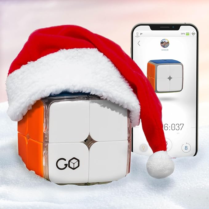 GoCube 2x2 - The First Ever 2x2 Connected Cube That Allows You to Learn How to Solve The Cube! App-Enabled STEM Puzzle That Fits All Ages and Capabilities. Free App. Particula