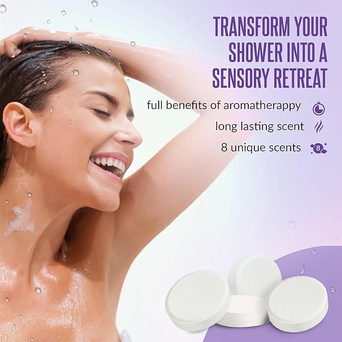 Shower Steamers Aromatherapy GOSSBY 8 Pack - Gifts for Women, Birthday Gifts for Her, Home Spa, Self Care, Relaxation, Natural Essential Oils - Mood Symphony Style Gossby