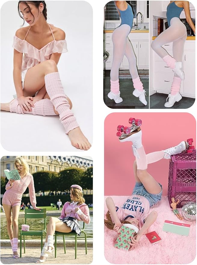 v28 Women Juniors Neon Ribbed Leg Warmers for 80s Eighty's Party Sports Yoga v28