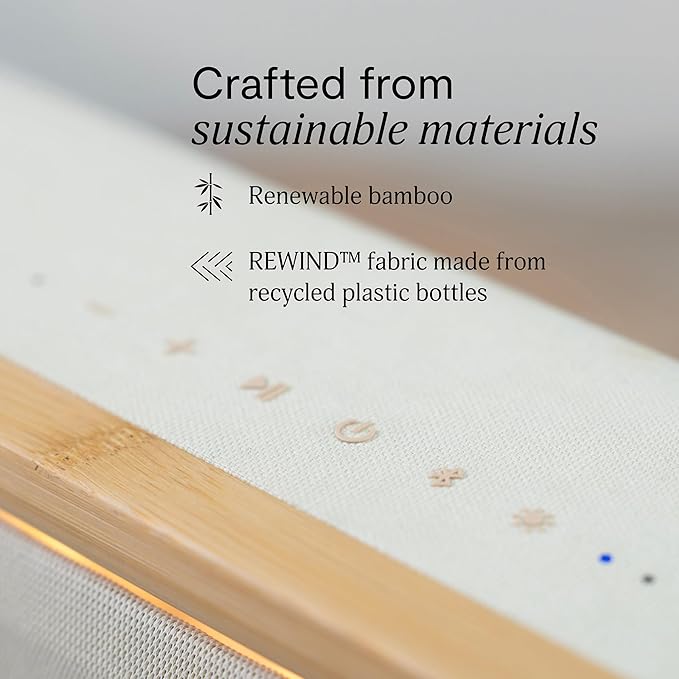 House of Marley Get Together 3 Bluetooth Speaker, 10Hr Playtime, USB-C Fast Charging, EQ Sound Modes, Ambient LED Light, 30m Wireless Range, Bamboo & Rewind Fabric Design (Cream) HouseofMarley