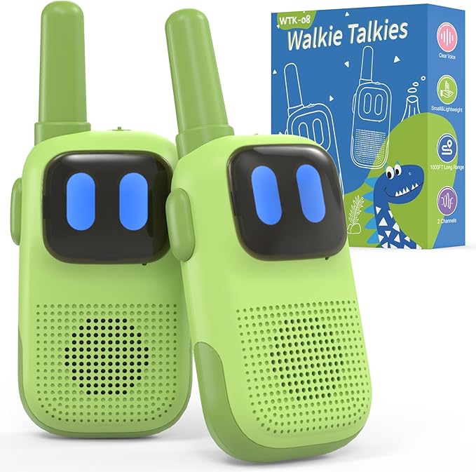 Toys for 3-12 Year Old Girls Boys, Walkie-Talkies for Kids 2 Pack 1000FT Long Range with 2 Channels, Handheld Kids Walky Talky Educational Electronic Outdoor Toys for Outside Camping Hiking Holiky