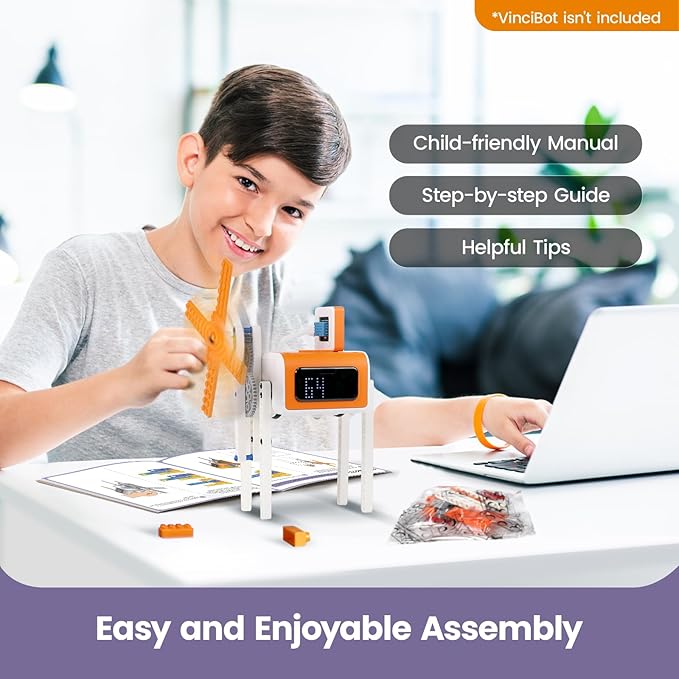 Inventor Kit for VinciBot Coding Robot, Electronic STEM Kit with programmable Module to Learn Programmable Electronic Projects for School Classroom Kids Ages 8+ MatataStudio-STEMRoboticsforkids