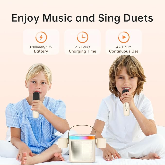 Karaoke Machine for Kids Adults，Wireless Microphones with Portable Bluetooth Speaker,with Led Lights with 5 Sound Mode, Halloween Toys for Girls Boys Ages 3-12+ Years Old DRSYXCSAboutUsIntroduction