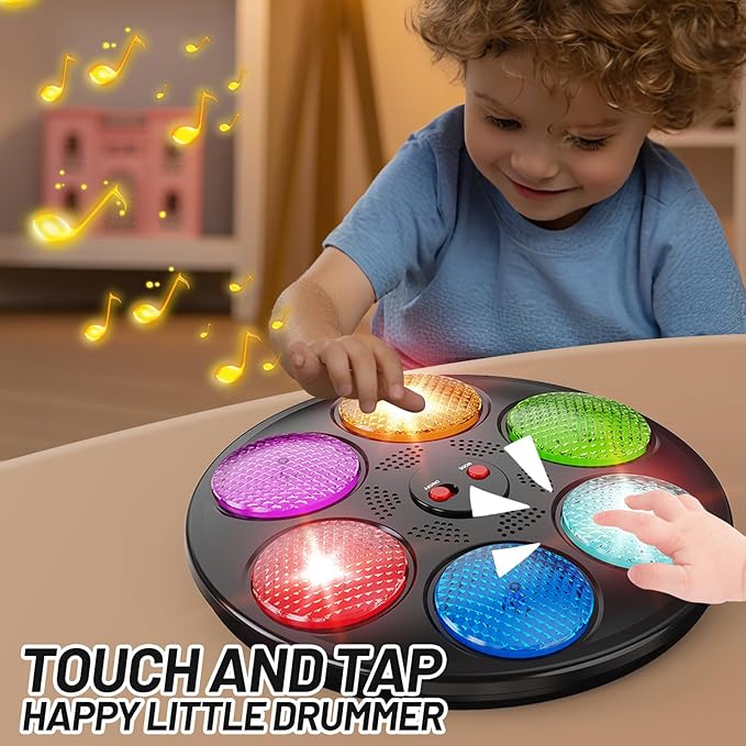 Handheld Light Up Electronic Memory Game for Kids Boys Girls Interactive Sound Car Travel Road Trip Toys Birthday Gifts for Ages 3-12 4-8 6-8 8-12 with Solo Multiplayer (Black) Kick Boosters