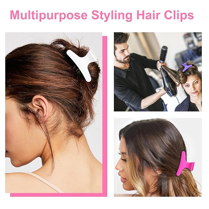 Ondder Butterfly Hair Claw Clips for Styling & Sectioning - Pro Hair Clamp Clips for Makeup, Cutting & Coloring - Hair Accessories for Women & Girls Ondder