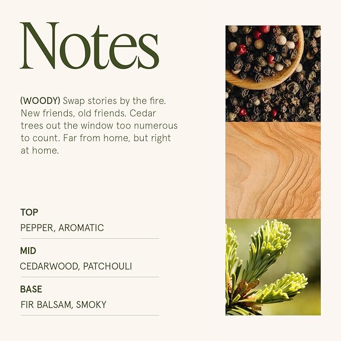 LA JOLIE MUSE Christmas Candle | Starlit Golden Fir | Pine, Cedarwood & Fir Balsam | 19 oz Large Wooden Wick Soy Candle | 90 Hours Clean Burn | Gift-Ready for Christmas & Winter Gatherings LaJol%C3%ADeMuse