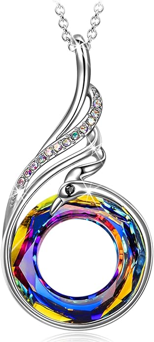 Kate Lynn "Rise From the Ashes Phoenix Necklace Made with Crystals from Austria, 18"+2" Necklace, Packaged with Jewelry Box, Birthday Gift for Women, Symbol of Luck and Renewal KateLynn