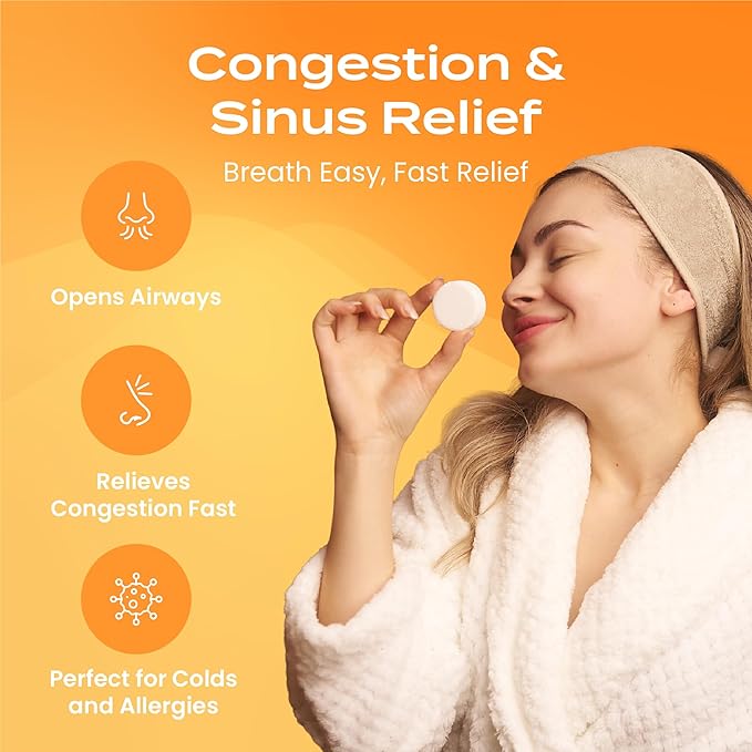 Body Restore Shower Steamers Aromatherapy 15 Pack - Christmas Stocking Stuffers for Men, Birthday Gifts for Women, White Elephant, Relaxation, Self Care - Citrus BodyRestore