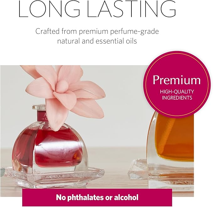 AGRARIA PetiteEssence Flower and Reed Diffuser Set, Hand Crafted Sola Flower Botanical Home Fragrance, Scented Oil Gift Set for All Occasions AgrariaHome