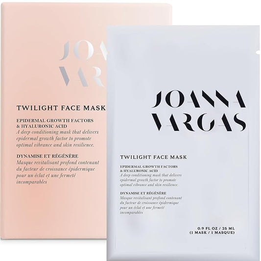 Joanna Vargas Twilight Face Mask - Hydrating Face Masks with Epidermal Growth Factor & Niacinamide - Soothing Facial Masks for Women - Repairing Sheet Mask for Enhanced Skin Barrier - Single Sheet JoannaVargas