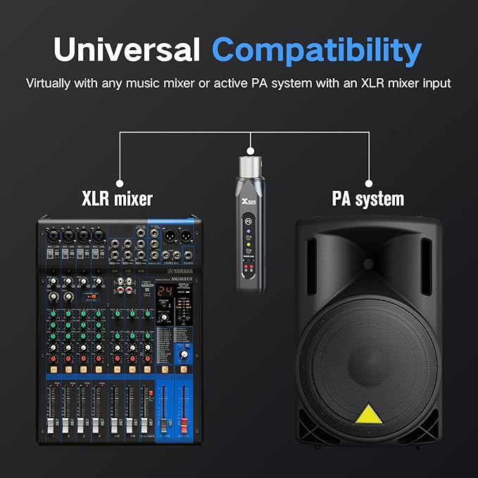Xvive P3D XLR Bluetooth Receiver, Stereo Sound Bluetooth Adapter for Speakers, PA Systems, Mixers, DJ Equipment Xvive