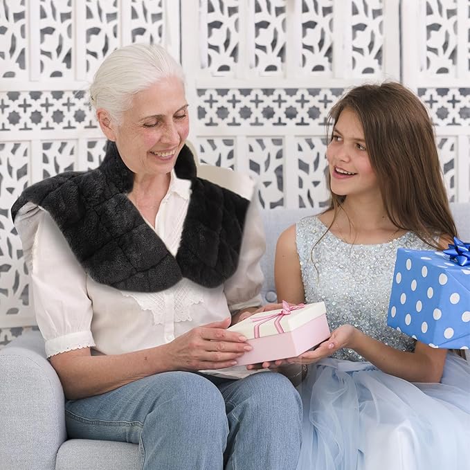 UTK 30s Fast Heating Pad for Neck Shoulder and Back, 6X Deeper Pain Relief Weighted Far Infrared Heating Pads, 8 Heat Options Max 159℉, 16 Auto Timer, 24"x20" Extra Large, Gifts for Women, Men (Grey) UTK