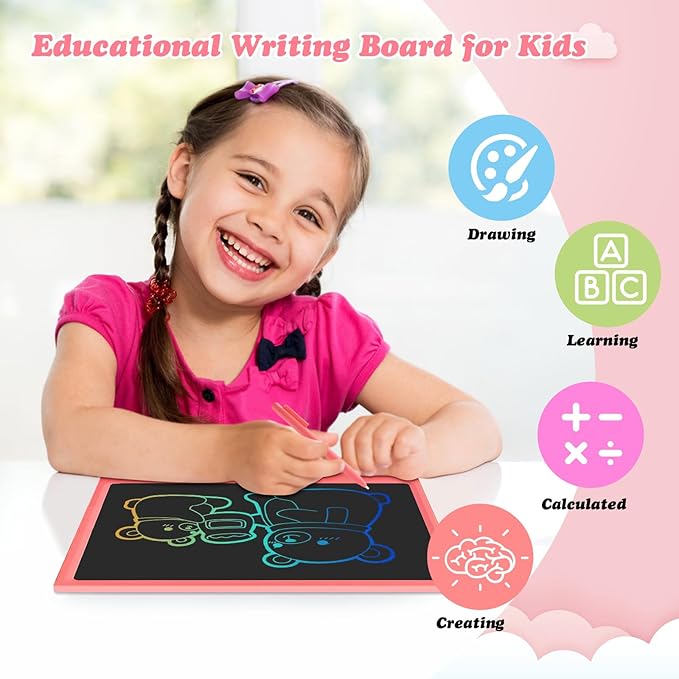 LCD Writing Tablet Kids Toys -15 Inch Toddler Toys Learning Drawing Pad Toys for 3 4 5 6 7 8 Years Boys Girls Birthday Christmas Easter Thanksgiving Gift Creative Doodle Board pbeknco