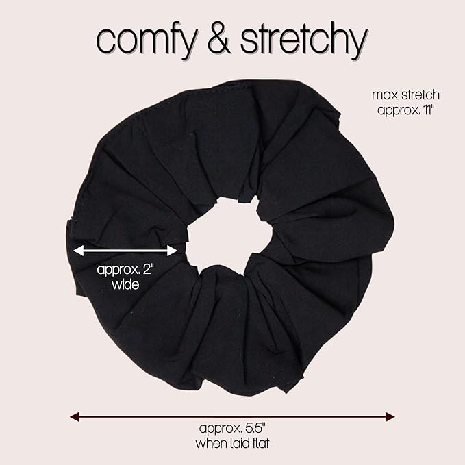 likemary Scrunchies for Women - Match Your Mood & Outfit - Strong, Snag-Free Hair Ties for All Hair Types Made from Sustainable Reclaimed Fabric - 5 Pack likemary