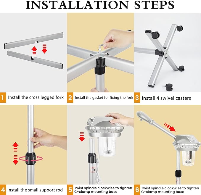 Professional Facial Steamer for Estheticians Face Steamr on Wheels with Hot Mist & Timer Function Suitable for Home Use or Beauty Spa Deep Cleansing and Hydration SalonSe%C3%B1or