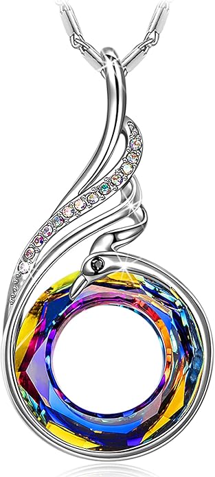 Kate Lynn "Rise From the Ashes Phoenix Necklace Made with Crystals from Austria, 18"+2" Necklace, Packaged with Jewelry Box, Birthday Gift for Women, Symbol of Luck and Renewal KateLynn