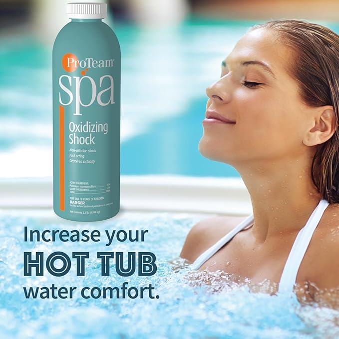 ProTeam Non-Chlorine Spa Shock for Hot Tub – Fast-Acting Oxidizing Shock Treatment, Clears Cloudy Water & Eliminates Odors – Made in USA, 5 lb + SplashWiz Care e-Book SplashWiz%E2%84%A2