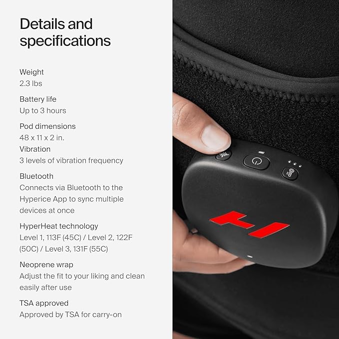 Hyperice Venom 2 Back Wrap - Provides Advanced Heat and Vibration for Pain, Soreness and Inflammation - FSA-HSA Hyperice