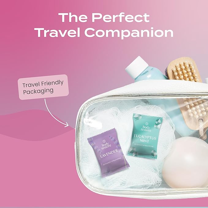 Body Restore Shower Steamers Aromatherapy 15 Pack - Christmas Stocking Stuffers for Men, Birthday Gifts for Women, White Elephant, Relaxation, Self Care - Rose BodyRestore