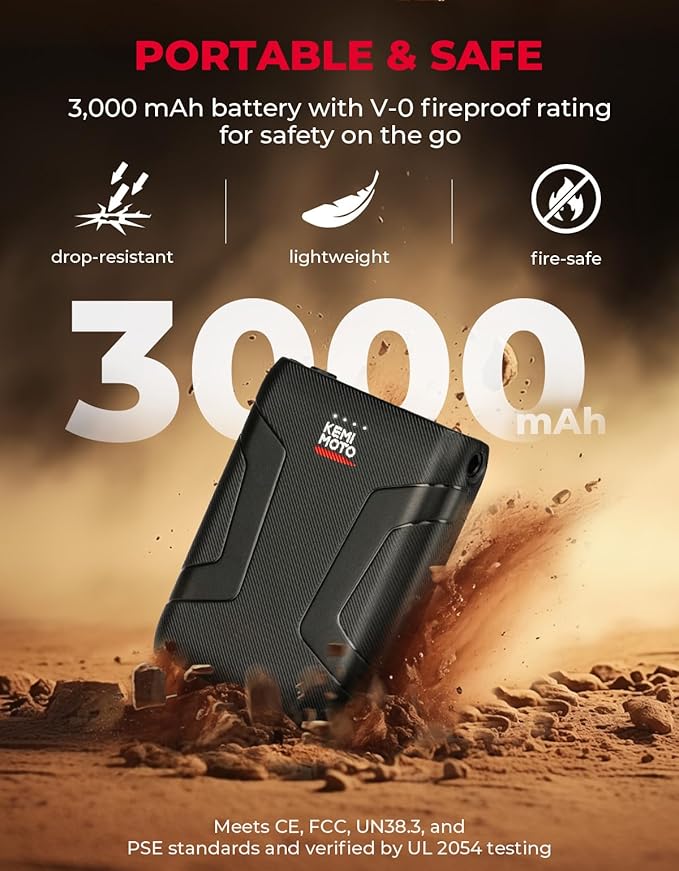 KEMIMOTO Heated Motorcycle Gloves for Men and Women with Hard Protective Shields, 7.4V 3000mAh Rechargeable Battery, Waterproof, Windproof, Touchscreen Compatible kemimoto